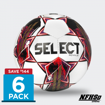 Select Royale V22 Soccer Ball - White / Red [6-PACK]